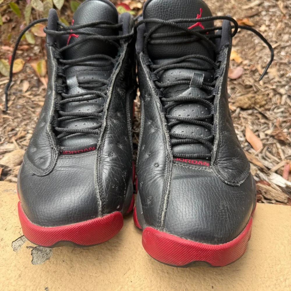 Jordan 13 Retro Dirty Bred Mens Size 11 Black Gym Red Basketball‎ Shoes